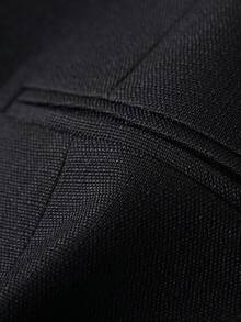 Women Plain Sleeveless Vest, V-Neck Jacket, Spring/Autumn, Fashionable Commuting, Female Garment - Black - View 5