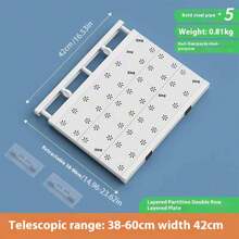 1pc Wardrobe Shelf Divider Rack, Closet Storage Organizer, Adjustable Separator Layer Rack