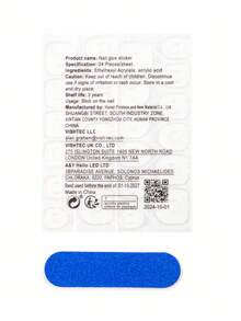 24片复古街头风简约优雅日常美甲贴纸套装，莲藕粉色极光方形美甲贴花，适合简约风格女孩和女士日常美甲使用。 - 藕粉色 - 查看 11