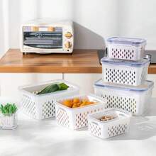 Kit 3 potes Organizadores Geladeira Organizador Alimentos Vegetais Cozinha