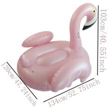 1pc New Flamingo Inflatable Pool Floating Ring, Large Size Inflatable Toys For Adult Summer Swimming Pool Party Decor