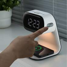 Alarm Clock With Wireless Charging, Dimmable Night Light, Snooze Function, Fast Charging,LED Display, Modern Bedside Clock, Suitable For Bedroom, Children, Teens, Adults, Unisens Gift