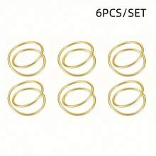 20 件/12 件/6 件/4 件/2 件金属餐巾环，简约合金餐巾环，适用于婚礼、派对、宴会、自助餐桌