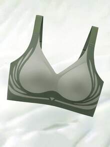3pcs/Pack Plus Size Seamless Wireless Push-Up Bras With Back Closure, Lift - Multicolor - View 4