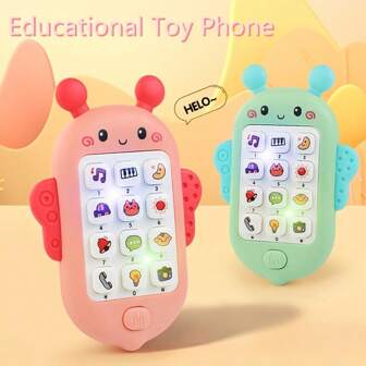 Bee Music Phone, An Interactive Educational Toy For Kids, Featuring Vibrant Colors - A Device For Learning Music And Stories For Young People, Batteries Not Included.