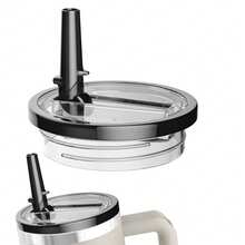 40 盎司可重复使用的玻璃杯盖，适用于可重复使用的玻璃杯盖，防溢防溅玻璃杯盖，适用于杯子和旅行者，返校用品 - 彩色 - 查看 18