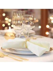 2pcs/6pcs/12pcs Leaf Shaped Napkin Rings, Decorative Napkin Holders For Birthday, Farm House, Wedding, Restaurant, Hotel, Valentine's Day, Banquet, Buffet Table Decor, Party Supplies, Home Kitchen Table Decoration