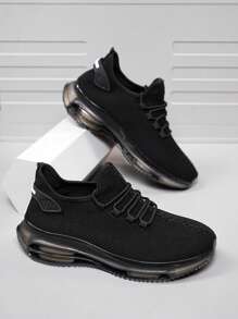 Men's Breathable Mesh Lace-Up Running Shoes, Outdoor Fashion Sports Sneakers