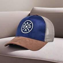 Men Summer Mesh Baseball Hat Contrast Color Sun Protection Hat Holiday Outdoor Travel Cap - Navy Blue - View 3