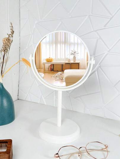 1pc Oversized Dual-Sided Matte Finish European Style Desktop Princess Mirror,Makeup,Cheap,Room Decor,Vanity,Travel,Bedroom,Makeup Accessories,Mirror,Vanity Mirror,Cheap,Stocking Stuffers,Makeup,Makeup Tools,Cheap Stuff,Gifts,Gifts For Women,Christmas Gifts