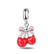1 Pc Fashion Cute Pink Star & Crown & Love & Hot Air Balloon & Cherry & Lotus & Flower & Cat Beaded Bracelet Pendant Accessories, Suitable For Bracelet Necklace Diy Jewelry Mother's Day Valentine's Day Often Jewelry Gifts - Silver - View 2