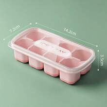 Stackable Silicone Ice Tray With Cover-Easy To Demould 8-Cell Ice Mold Set, LFGB Certified, Spill-Proof For Cocktails, Safe To Freeze. Ice Cube Tray Ice Cube Ice Cube Squishy Ice Cube Mold Ice Cube Mould