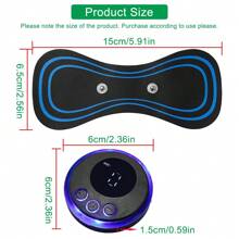 Masajeador de cuello EMS electrónico, estimulador muscular eléctrico, parche de masaje cervical, dispositivo de masaje corporal portátil de pulso de corriente