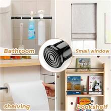 FEPK 1 pieza/2 piezas Barra de tensión retráctil, resorte fuerte, fácil instalación, disponible en negro, blanco y grano de madera, adecuado para barras de cortina, tendederos, soportes de armario, soportes de gabinete de zapatos, toalleros, artículo esencial para el hogar y el baño, decoración del baño - Multicolor - Ver 12