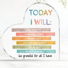1 pieza Letrero de acrílico con afirmaciones positivas, 3.9*3.9 pulgadas, regalo de concientización sobre la salud mental, decoración de oficina de consejero, decoración inspiradora de psicología
