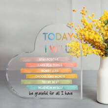 1 pieza Letrero de acrílico con afirmaciones positivas, 3.9*3.9 pulgadas, regalo de concientización sobre la salud mental, decoración de oficina de consejero, decoración inspiradora de psicología