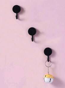 1/10/20 piezas Ganchos de pared autoadhesivos negros, ganchos para puerta sin daños para colgar ropa, ganchos adhesivos fuertes para decoración del hogar, baño, organizador de baño, decoración de otoño, de vuelta a la escuela