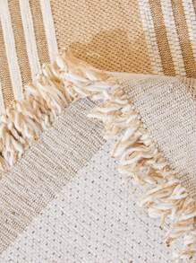 1 Pièce Serviette De Canapé À Motif De Ligne, Housse De Canapé Résistante Aux Rayures Et À La Saleté Lavable, Utilisée Pour La Décoration De Chambre À Coucher, De Bureau, De Salon Et De Maison, Toutes Saisons.