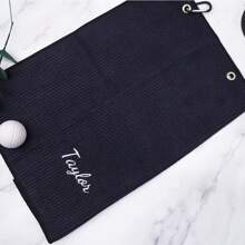 1 Pc Custom Embroidered Golf Towel Ideal Gift For Men And Women Perfect For Golf Bags Birthday, Retirement, And Special Occasions Gift Home Bathroom Decor Summer Beach Essentials Back To School