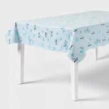 54"X84" Shark Printed Plastic Table Cover Blue - Spritz™