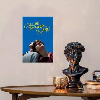 1PC Unframed "Call Me By Your Name" Movie Poster Canvas Art - Stylish Bedroom Decor, Blue Sky And Clouds Design, Great For Indoor Room Decor, Bedroom Wall Decor, 2D, Great For Room Decor Unframed