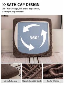 1 Stück Plüsch Jacquard rutschfeste Anti-Splash Sofasitzüberzug, weich und hautfreundlicher moderner Stil elastischer Sofahusse, geeignet für alle Jahreszeiten, hundesicher, passend für L-förmige Kombinations-Sofas und 1/2/3/4-Sitzer-Sofas (einzeln verkauft)