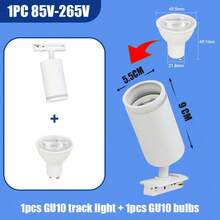 （套装）3个/4个/6个LED吸顶灯 GU10吊灯，可更换灯泡 110V-220V轨道灯，嵌入式射灯，适用于家居装饰卧室吊灯壁灯 - GU10軌道燈(可更換燈泡) - 查看 23