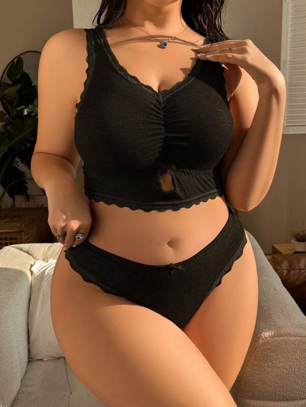 Conjunto de lencería cómodo y de moda de talla grande