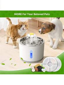 20 pezzi [Rotondi] Filtri di ricambio per fontana per gatti, compatibili con fontane per gatti da 80oz/2,4l, sistema multi-filtro con filtro al carbone attivo, adatti per fontane automatiche per animali domestici, adatti per distributori d'acqua per gatti e cani, prevengono la perdita di peli degli animali, evitano l'ingestione accidentale, proteggono la salute degli animali domestici, regalano il miglior regalo di compleanno per gli animali