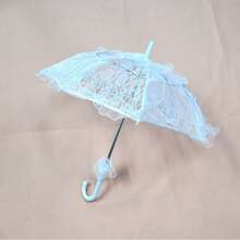 Elegant White Lace Parasol, Romantic Bridal Umbrella, Perfect For Weddings, Parties, Bridal Showers, Birthdays, Bachelorette Parties, Photography Props, Romantic Style - Multicolor - View 10