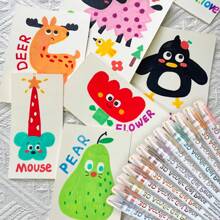 Penna gel acrilica 3D, penna gel ad asciugatura rapida, set per pittura graffiti, può essere usata per prendere appunti, segnare, fare biglietti d'auguri, colorare, contornare, penna acrilica da 1,0 mm, pennarello, tornando a scuola