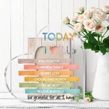 1 pieza Letrero de acrílico con afirmaciones positivas, 3.9*3.9 pulgadas, regalo de concientización sobre la salud mental, decoración de oficina de consejero, decoración inspiradora de psicología