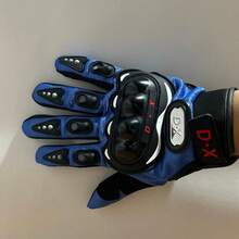 guantes de motociclista - azul real - Ver 2