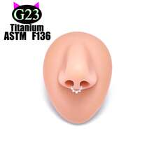 1pc Shiny Luxury! Multiple Zirconia Cool Link Design Unisex Nose Ring Earring, Fashionable Casual Eye-Catching Piercing Jewelry! - Multicolor - View 7