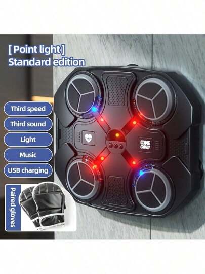 LIPETY Music Boxing Machine Sport Toys Wall Mounted Bluetooth Smart Punching Target Toys,Training Pad Toy With Boxing Glove,Ideas