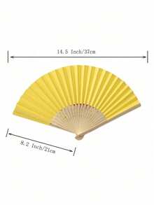 Vintage Handheld Foldable Paper Fan,Portable Bamboo Fan With Foldable Paper Cover - Perfect Summer Accessory For Staying Cool And Stylish, Perfect For Parties And Events - Multicolor - View 5