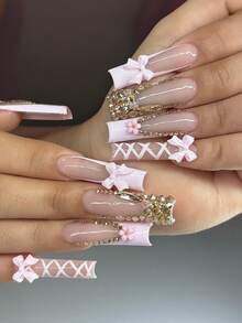 Bộ 6 lưới trang trí móng tay, kích thước đa dạng, kim cương giả dạng phẳng, keo dán đá, đá tự làm, miếng dán lấp lánh, da, pha lê không cần cố định nóng, vật dụng làm móng, móng tay, mặt dây chuyền, đá quý làm móng - Rượu sâm banh - Xem 4