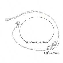 1pc S925 Sterling Silver Minimalist Mobius Loop Bracelet, Versatile And Infinity Symbol Jewelry Suitable For Daily Wear - Bracelet - View 7