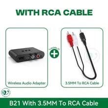 KZ Receptor de audio Bluetooth 5.2 con unidad USB, conector RCA, jack AUX de 3.5 mm, adaptador inalámbrico estéreo con micrófono para kit de coche, altavoz y amplificador
