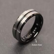 Personalized Silvery Rings For Men, Personalized Promise Ring For Men, Gift For Boyfriend, Promise Ring For Him, Promise Ring For Him, Custom Men Ring,1pc
