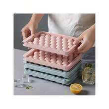 33 孔圆球冰模具塑料托盘冰球格制作盒模具冰块托盘冰块冰块柔软冰块模具冰块模具 - 彩色 - 查看 5