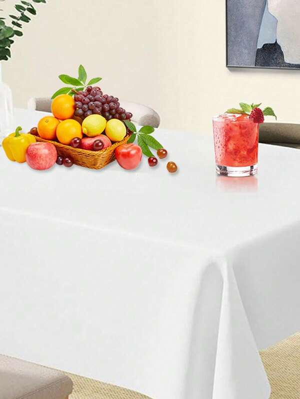 Nappe jetable, nappe de table de mariage d'hôtel de couleur unie, nappe blanche moderne, nappe de table à manger, sets de table