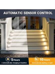 4pcs-Solar Deck Light, Waterproof, Suitable For Outdoor Stairs, Steps, Fences, Railings, Courtyards And Terraces, Solar Deck Light Outdoor, Solar Step Light Waterproof LED Solar Light For Outdoor Stairs, Steps, Fences, Courtyards, Terraces And Access (Warm White)