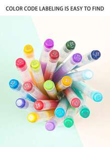 1 Set Of 94pcs Neutral Pen , Including 40 Pcs Burst Flash Color Neutral Pen And 54pcs Acrylic 3D Painting Gel Pens, Large Capacity, 1.0mm Stainless Steel Bullet Tip Design, Smooth Ink Flow,Suitable For Students Drawing, Highlighting,Note-Taking Back To School