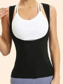 Women'S Sports Shaping Tank Top, Fitness Training Sweat-Wicking Tank, Running Shaping Tank, Women'S Tight Sweat-Wicking Tank, Versatile And Slimming, Tummy Control Workout Tank, Women'S Exercise Tank, Running Sports Tank.