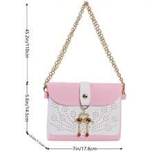 Ladies' Shoulder Bag, Crossbody Bag, Detachable Shoulder Strap - Hot Pink - View 5