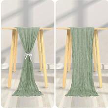 Paquete de 12 paños de cocina de estilo bohemio color verde menta, manteles de tela transparente para bodas, fiestas, decoración de baby shower (verde grisáceo) - Verde salvia - Ver 5