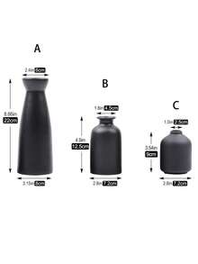 Decoración minimalista, jarrón de flores secas, mesa de comedor moderna, arreglo floral para sala de estar, set de jarrones, decoración, arreglo floral para sala de estar, decoración de jarrón blanco, estilo Ins, alto valor estético, arreglo floral, decoración de sala de estar, jarrón de flores minimalista nórdico moderno, arreglo de flores artificiales, sala de estar del hogar, set de arreglo floral de escritorio, jarrón de vidrio para decoración del hogar - Negro - Ver 6