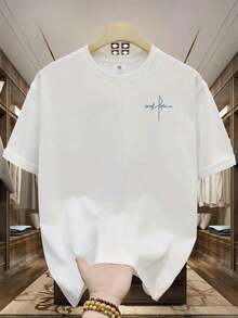 Men's T-Shirt Premium Mesh 100% Cotton Round Neck Blouse Imported Basic Comfortable New Release