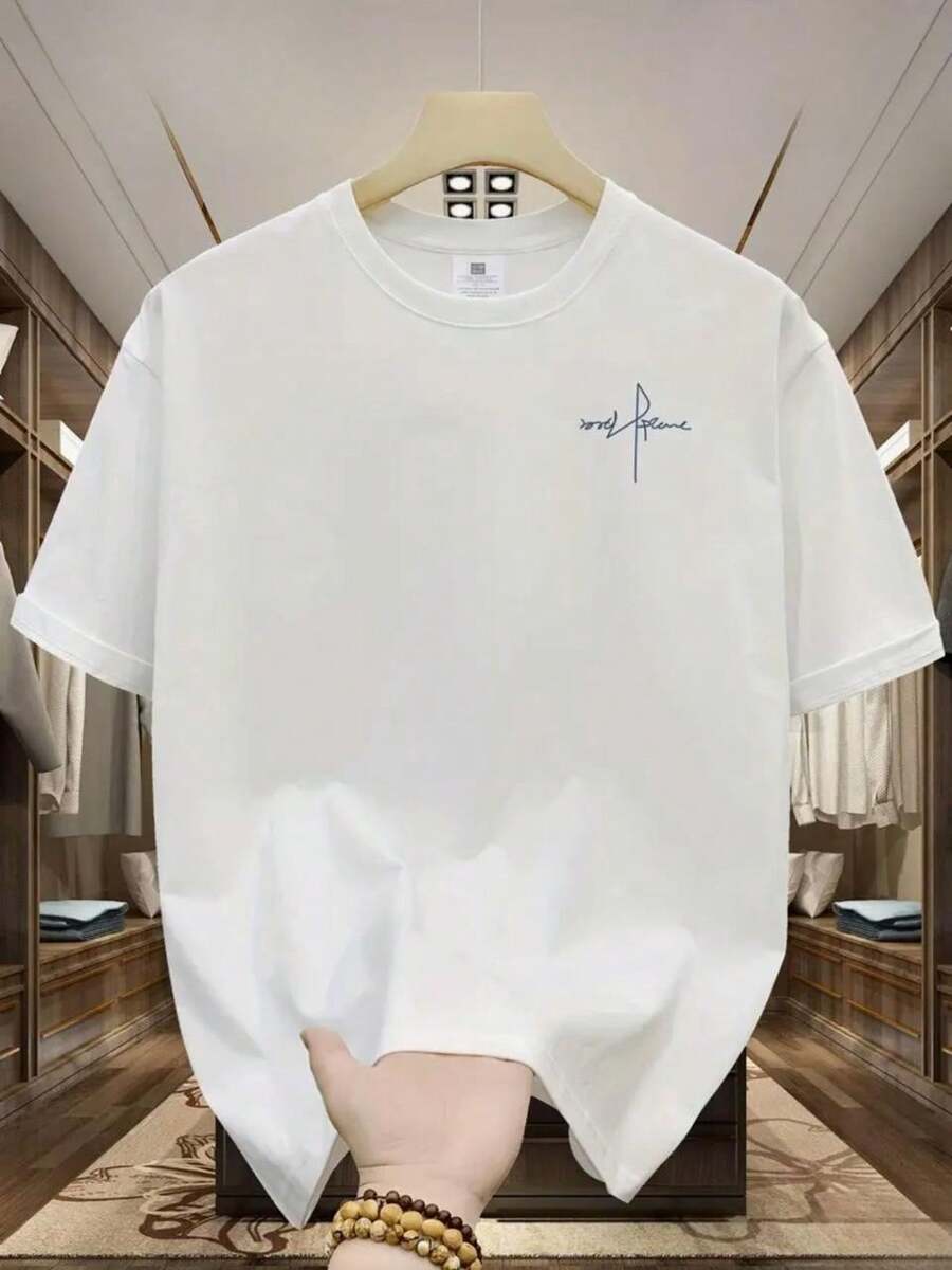 Men's T-Shirt Premium Mesh 100% Cotton Round Neck Blouse Imported Basic Comfortable New Release